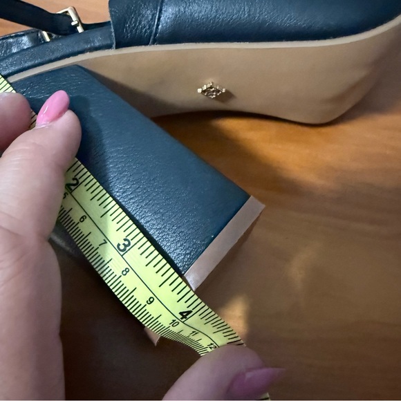 Nanette Lepore Madeline Block Heel Black Slingback Peep Toe Square Toe Ruffle 10 - Picture 8 of 11